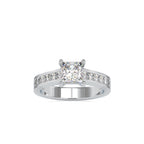 SKU: 0057 (22K) The princess Cut Solitaire Engagment Ring in Rose Gold.