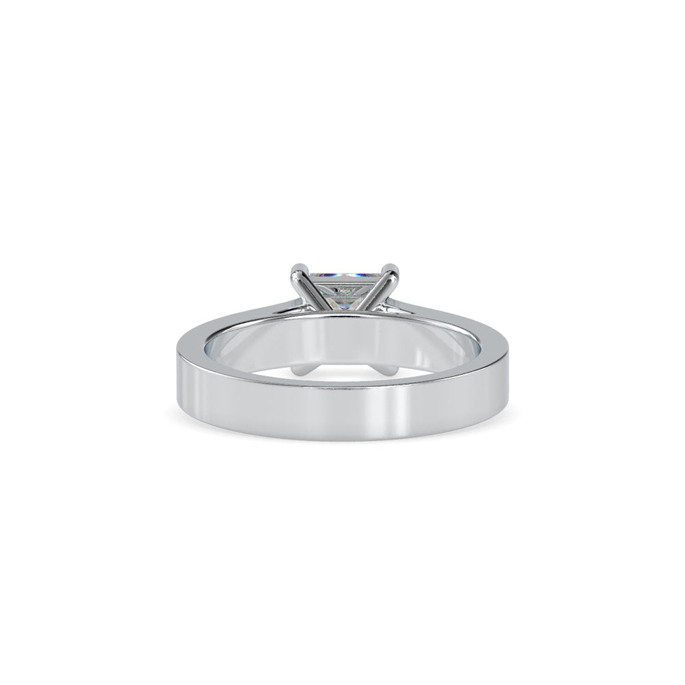 SKU: 0057 (18K) The princess Cut Solitaire Engagment Ring in Rose Gold.