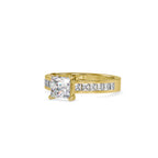 SKU: 0057 (22K) The princess Cut Solitaire Engagment Ring in Rose Gold.