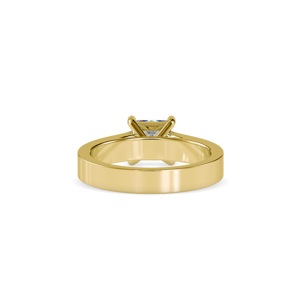 SKU: 0057 (22K) The princess Cut Solitaire Engagment Ring in Rose Gold.