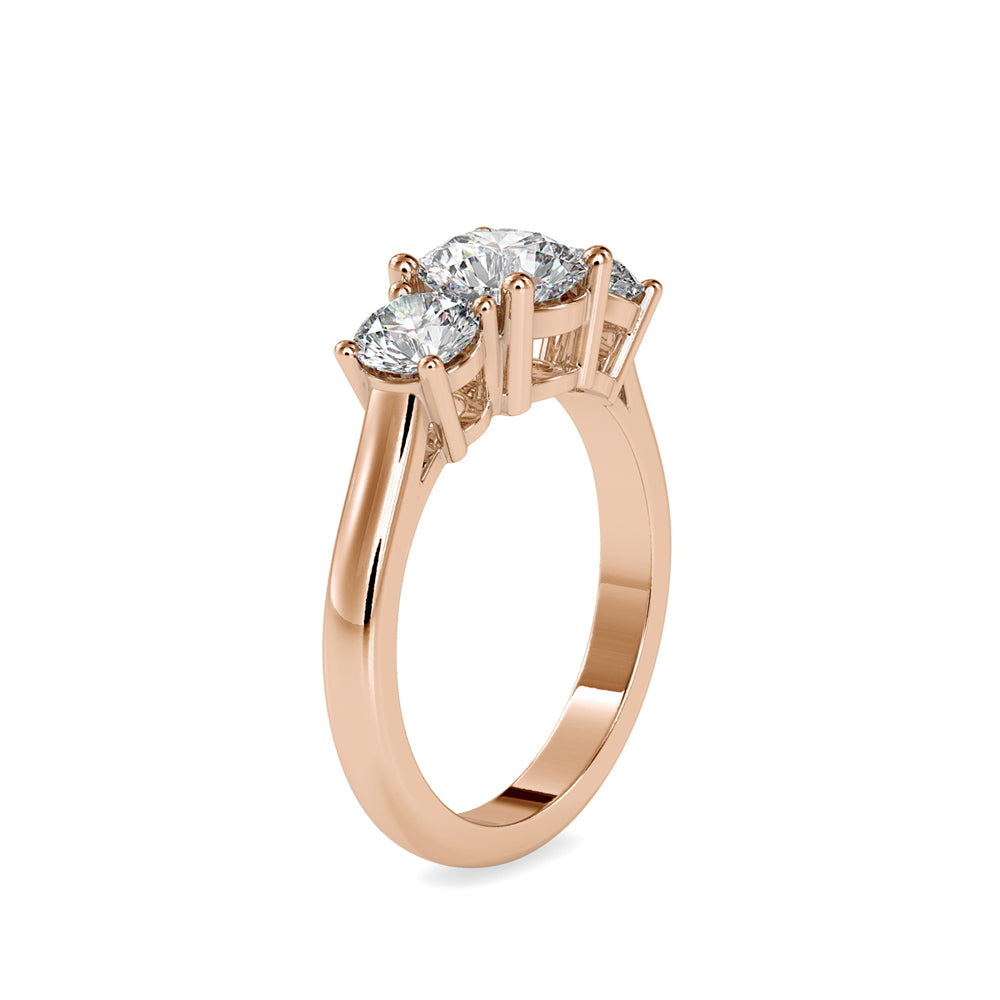 SKU: 0058 (22K) The Triple Crown Ring in Rose Gold.