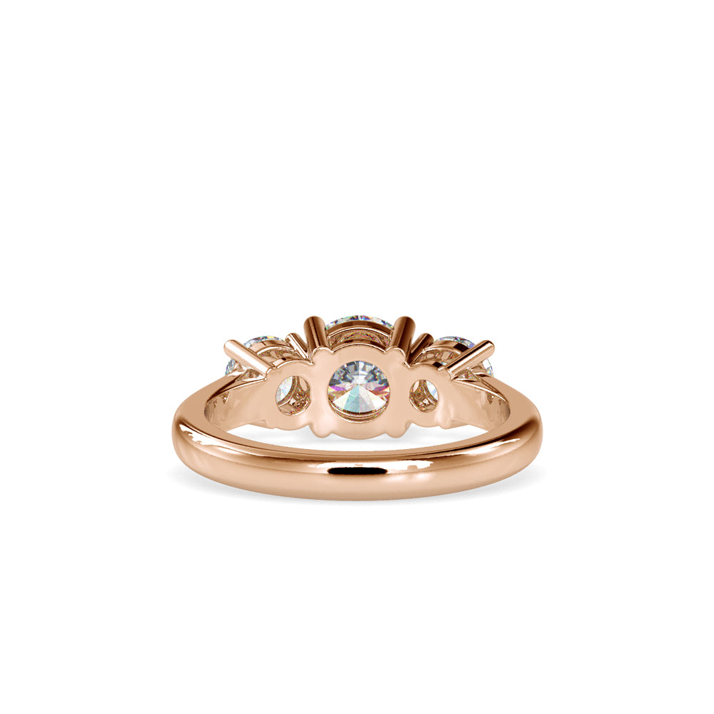 SKU: 0058 (14K) The Triple Crown Ring in Rose Gold.
