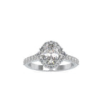 SKU: 0059 (22K) The Sparkling Cluster Oval Engagment Ring in Rose Gold.