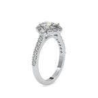 SKU: 0059 (14K) The Sparkling Cluster Oval Engagment Ring in Rose Gold.