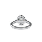 SKU: 0059 (18K) The Sparkling Cluster Oval Engagment Ring in Rose Gold.