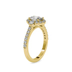 SKU: 0059 (22K) The Sparkling Cluster Oval Engagment Ring in Rose Gold.
