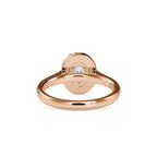 SKU: 0060 (18K) Halo Pave Engagment Ring in Rose Gold.