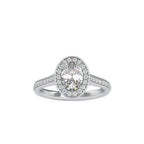 SKU: 0060 (22K) Halo Pave Engagment Ring in Rose Gold.