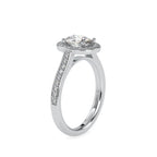 SKU: 0060 (18K) Halo Pave Engagment Ring in Rose Gold.