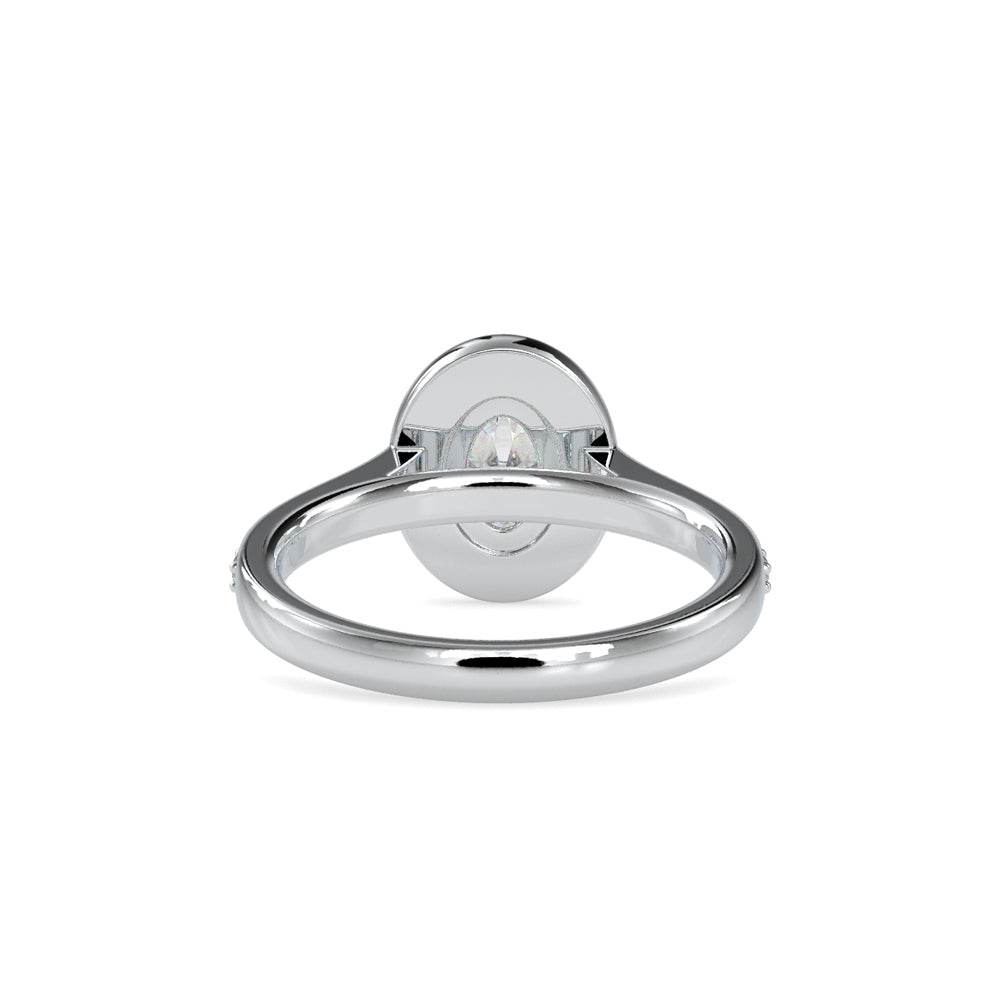 SKU: 0060 (14K) Halo Pave Engagment Ring in Rose Gold.