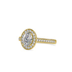 SKU: 0060 (18K) Halo Pave Engagment Ring in Rose Gold.