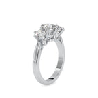 SKU: 0061 (10K) Timeless Trinity Three-Stone Engagment Ring in Rose Gold.