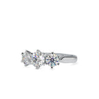 SKU: 0061 (22K) Timeless Trinity Three-Stone Engagment Ring in Rose Gold.
