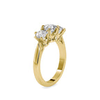 SKU: 0061 (10K) Timeless Trinity Three-Stone Engagment Ring in Rose Gold.