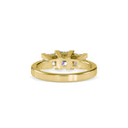 SKU: 0062 (10K) Princess-Cut Trilogy Engagment Ring in Rose Gold.