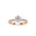 SKU: 0063 (18K) The Six-Prong  Solitaire Engagment Ring in Rose Gold.