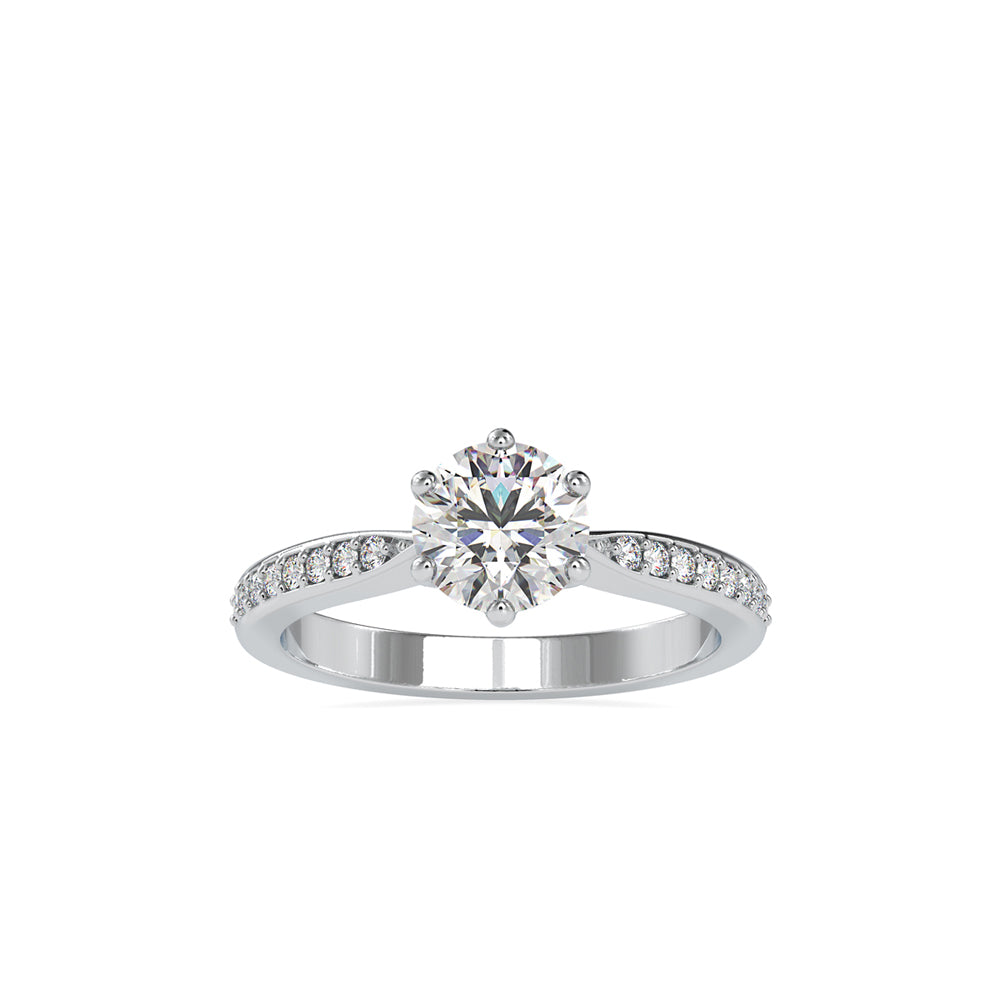 SKU: 0063 (22K) The Six-Prong  Solitaire Engagment Ring in Rose Gold.