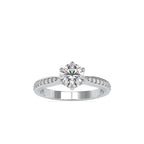 SKU: 0063 (14K) The Six-Prong  Solitaire Engagment Ring in Rose Gold.