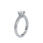 SKU: 0063 (18K) The Six-Prong  Solitaire Engagment Ring in Rose Gold.