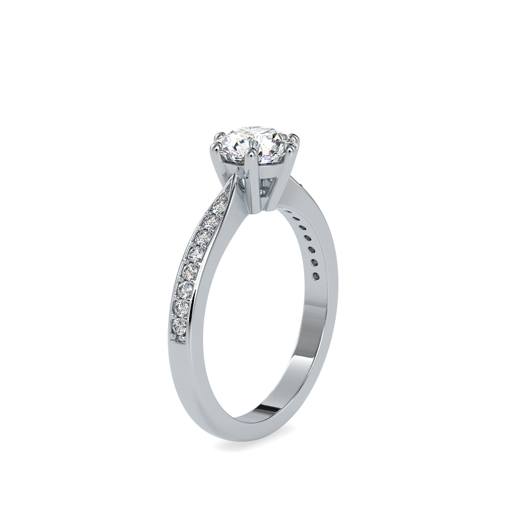 SKU: 0063 (14K) The Six-Prong  Solitaire Engagment Ring in Rose Gold.