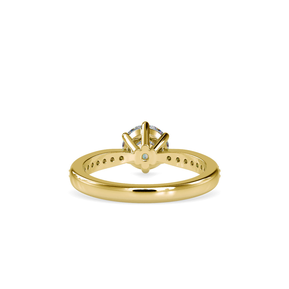 SKU: 0063 (22K) The Six-Prong  Solitaire Engagment Ring in Rose Gold.