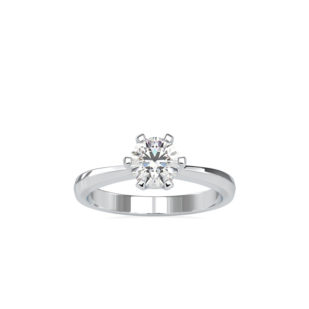 SKU: 0064 (10K) Classic Six-Prong Solitare Engagment Ring in Rose Gold.