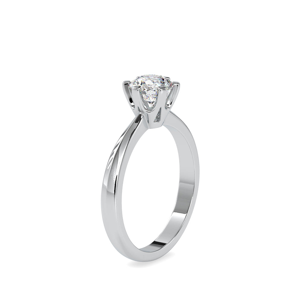 SKU: 0064 (10K) Classic Six-Prong Solitare Engagment Ring in Rose Gold.