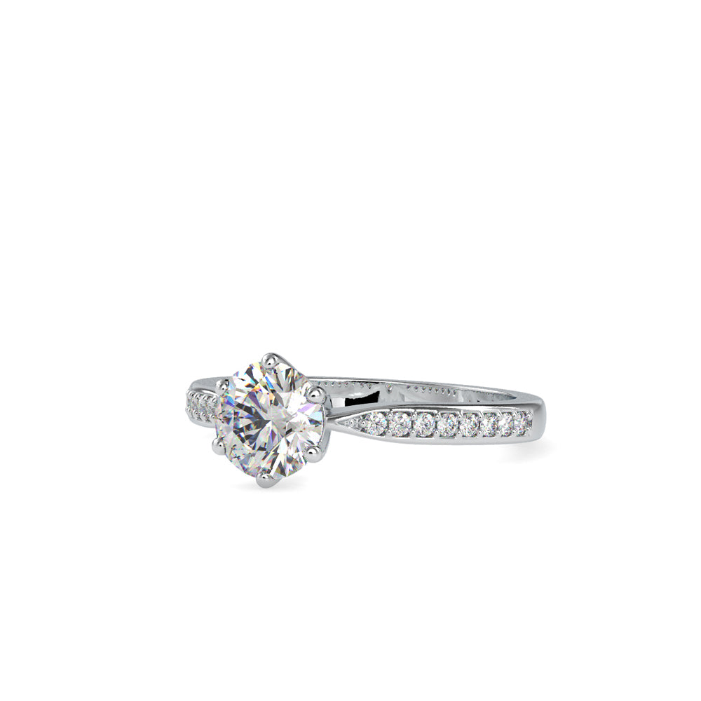 SKU: 0064 (10K) Classic Six-Prong Solitare Engagment Ring in Rose Gold.