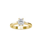 SKU: 0064 (18K) Classic Six-Prong Solitare Engagment Ring in Rose Gold.