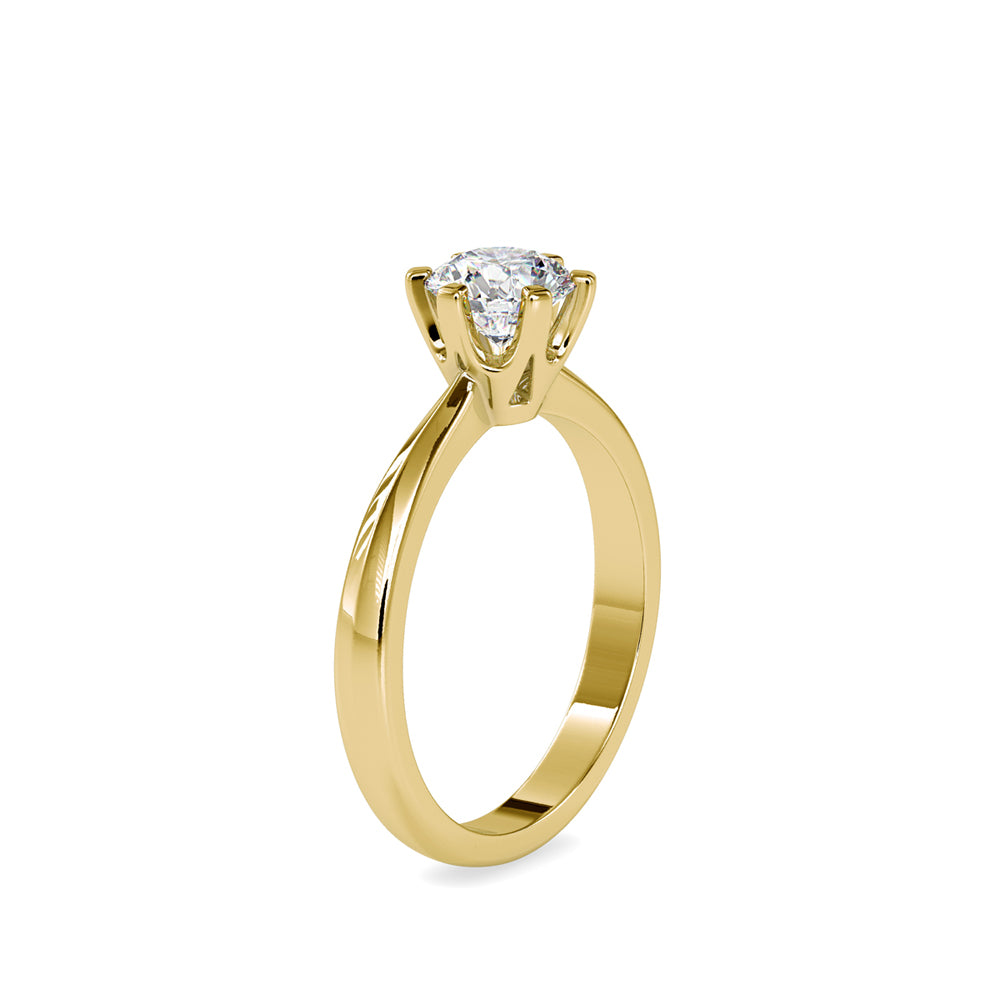 SKU: 0064 (22K) Classic Six-Prong Solitare Engagment Ring in Rose Gold.