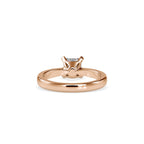 SKU: 0065 (10K) Classic Princess-Cut Solitaire Engagment Ring in Rose Gold.
