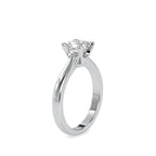 SKU: 0065 (18K) Classic Princess-Cut Solitaire Engagment Ring in Rose Gold.