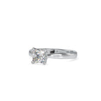 SKU: 0065 (14K) Classic Princess-Cut Solitaire Engagment Ring in Rose Gold.