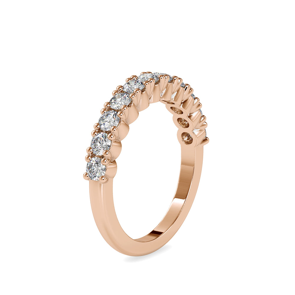 SKU: 0066 (18K) Ebracing Diamond Wedding Band In Rose Gold.