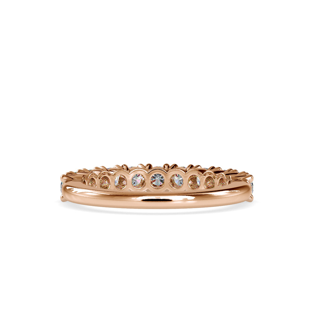 SKU: 0066 (18K) Ebracing Diamond Wedding Band In Rose Gold.