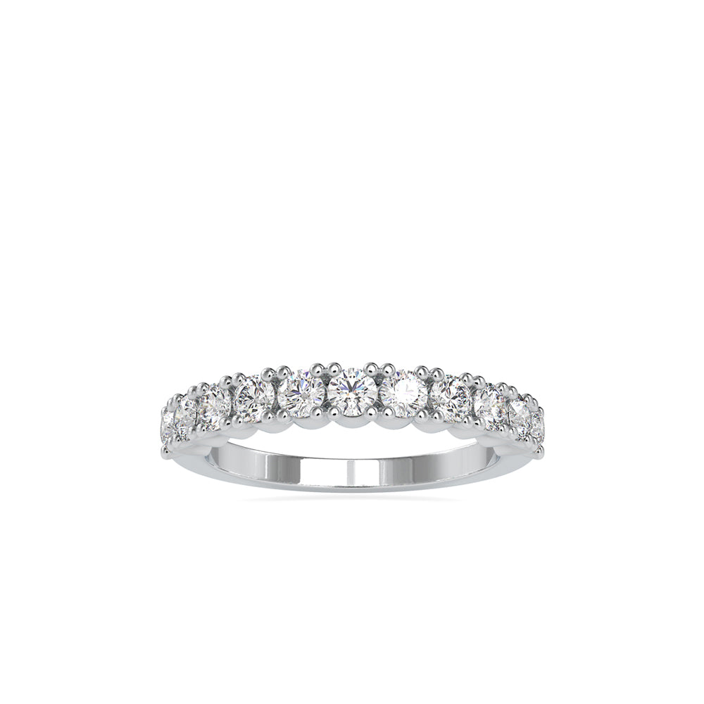 SKU: 0066 (10K) Ebracing Diamond Wedding Band In Rose Gold.
