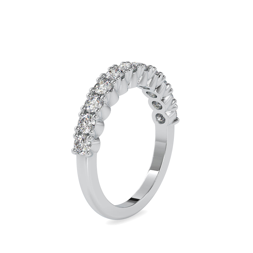 SKU: 0066 (18K) Ebracing Diamond Wedding Band In Rose Gold.