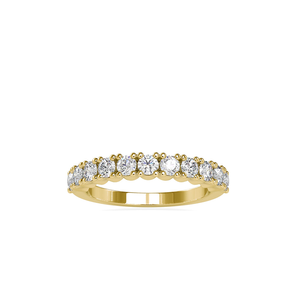 SKU: 0066 (18K) Ebracing Diamond Wedding Band In Rose Gold.