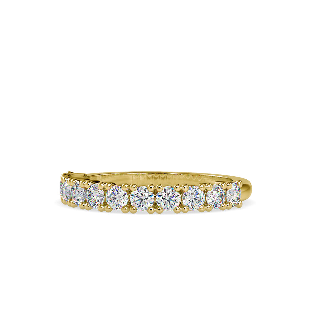 SKU: 0066 (18K) Ebracing Diamond Wedding Band In Rose Gold.