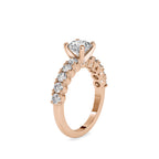 SKU: 0067 (22K) Embellished Solitaire Engagment Ring in Rose Gold.