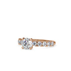 SKU: 0067 (10K) Embellished Solitaire Engagment Ring in Rose Gold.