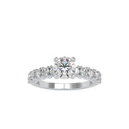 SKU: 0067 (18K) Embellished Solitaire Engagment Ring in Rose Gold.