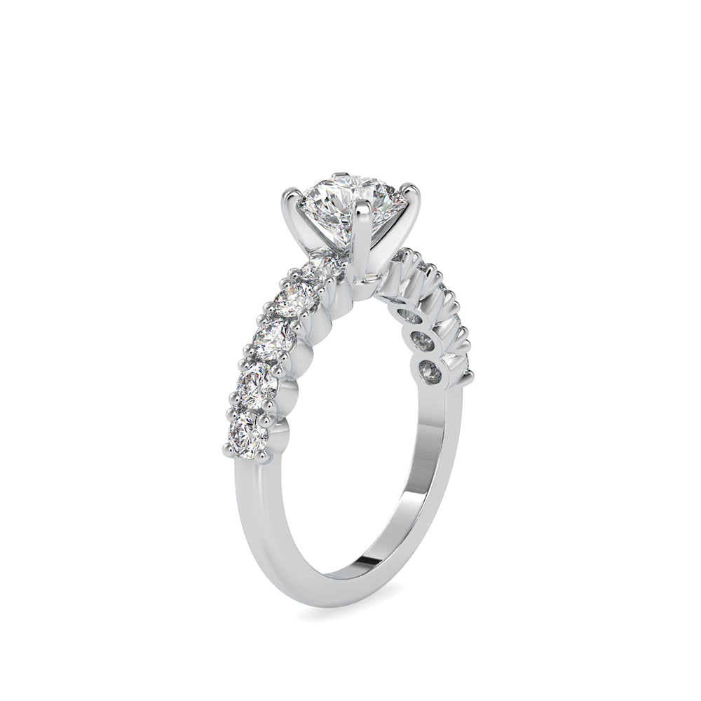 SKU: 0067 (10K) Embellished Solitaire Engagment Ring in Rose Gold.