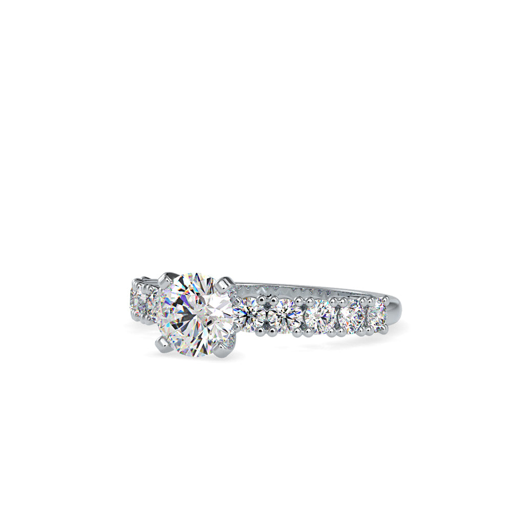 SKU: 0067 (10K) Embellished Solitaire Engagment Ring in Rose Gold.