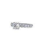 SKU: 0067 (18K) Embellished Solitaire Engagment Ring in Rose Gold.