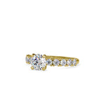 SKU: 0067 (10K) Embellished Solitaire Engagment Ring in Rose Gold.