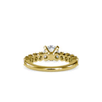 SKU: 0067 (14K) Embellished Solitaire Engagment Ring in Rose Gold.