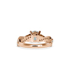 SKU: 0068 (14K) Twisted Shank Diamond Engagment Ring in Rose Gold.