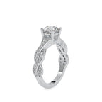 SKU: 0068 (14K) Twisted Shank Diamond Engagment Ring in Rose Gold.