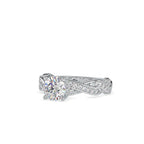 SKU: 0068 (18K) Twisted Shank Diamond Engagment Ring in Rose Gold.